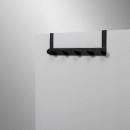 AQA Design Porte-manteaux en métal pour porte SWIFT en noir. L.46 P.9 H.16 MP01913 - noir métal MP01913
