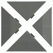 ArtPlast - Lot de 4 bordures d’angle pour dalles extérieures 20x27x4,8 cm, gris - Collection COMBI - gris plastique polypropylène ZA1936