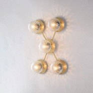 Bonetti Illumina Armonia Plafonnier en fer bronzé brossé 5 lumières L.62x42 BL285-PL5-BRZ - bronze 8050713219406