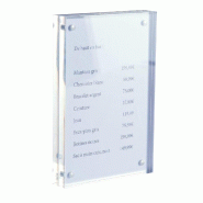 Cadre transparent magnétique en PMMA - L10xP2xH15cm - Porte-affiche