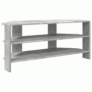 Helloshop26 - Meuble TV d'angle moderne avec rangement pratique 102 x 40 x 45 cm en bois d'ingénierie gris béton 02_0054674 - gris Bois massif 30002