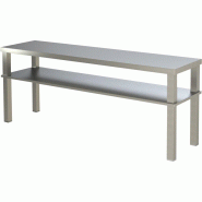 KBS Gastrotechnik KBS Étagère à poser 2 niveaux 1400x350x700 mm Acier au nickel-chrome CNS 18/10 AISI 304 - Acier inoxydable 18/10 91102103