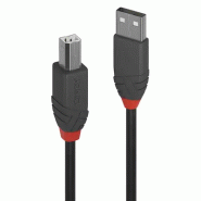 LINDY Cble USB 2.0 type A vers B Anthra Line 10m