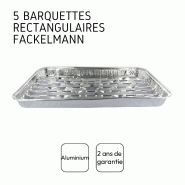 Lot de 20 barquettes en aluminium 34 x 23 cm Fackelmann - gris aluminium 3176239994339 Lot de 20 barquettes en aluminium 34 x 23 cm Fackelmann - gris aluminium 3176239994339