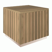 Podium bas Vertigo T03 MDF naturel et olivier 45x45x40cm