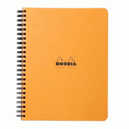 RHODIA Lot de 5 Notebook Classic orange 16x21, 160p./80 feuilles microperforées 80 g/m² reliure intégrale, dot grid - 3037921934487