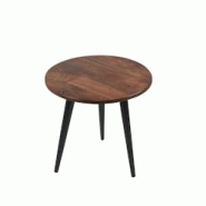 SIT Möbel Table d'appoint Tom Tailor | Plateau en manguier naturel | Pieds en bois noir | L 60 x P 60 x H 57 cm - multicolore Bois massif 12846-01 SIT Möbel Table d'appoint Tom Tailor | Plateau en manguier naturel | Pieds en bois noir | L 60 x P 60 x H 57 cm - multicolore Bois massif 12846-01