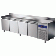 Table réfrigérée inox 4 portes avec dosseret température -2/+8°c - PBNA0187
