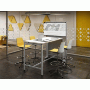 Table connectée en bois blanc pas cher support TV Table connectée en bois blanc pas cher support TV