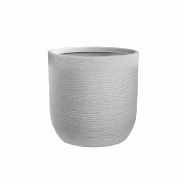 Vase En Résine Intérieur Extérieur Pour Plantes Cylindriques Design D.35X34H Raffaello Bianco - blanc plastique 8056157809012