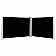 VidaXL Auvent latéral rétractable Noir 120 x 1000 cm Modèle Titan Évasion Pro - noir 48478