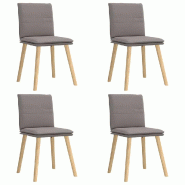 VidaXL Chaises à manger lot de 4 taupe tissu Modèle Fusion Design - 3315361