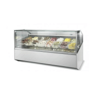 Vitrine à crèmes glacées froid ventilé pour chr, traiteurs, boulangeries, pâtisseries, marchands de glace et snacks - supershow isa