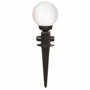 WellHome - Lampadaire d'extérieur sphérique Baikal noir 20x20x50cm - noir multi-matériau WH2983