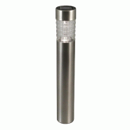 WellHome - Lanterne solaire d’extérieur à lumière blanc chaud Ø7,5x57cm en acier inoxydable - gris inox WH17452