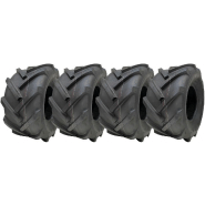 Pneus industriels 18x9.50-8 à centre ouvert, à crampons, à crampons rotatifs - jeu de 4 Pneus industriels 18x9.50-8 à centre ouvert, à crampons, à crampons rotatifs - jeu de 4