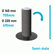 Borne rétractable avec couronne Inox