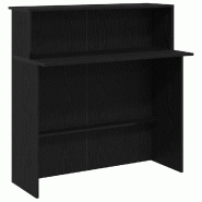 Bureau de réception noir 100x50x103,5 cm bois d'ingénierie Modèle Vega Urbain - 8721158658623