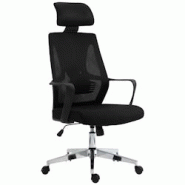 CLP Fauteuil de bureau ergonomique Kanab Noir - noir textile 318555 CLP Fauteuil de bureau ergonomique Kanab Noir - noir textile 318555