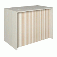 Comptoir noyer et Vertigo T01 MDF naturel et noyer clair avec tiroir 120x70x90cm