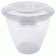 Contacto Barquette avec couvercle rabattable Eco-Takeout 365 ml, blanc - blanc plastique 1108/350