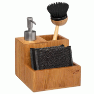 FIVE Distributeur de savon avec éponge en bambou - marron Bambou JJ1225