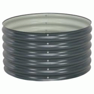 Helloshop26 - Jardinière lit surélevé plantes fleurs jardin 80 x 80 x 44 cm acier galvanisé gris 02_0001082 - 3000074411532