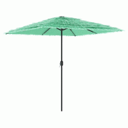 Helloshop26 - Parasol de jardin avec mât en acier robuste 248 x 248 x 248 cm protection UV ambiance cosy en polyester vert 02_0056387 - vert acier 30