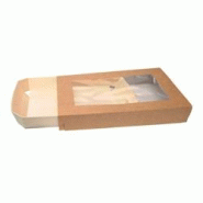 Packnwood FHC - 50Pcs - Etui carton brun avec fenêtre - 248x155x39mm - transparent papier 210BBTUI1625 Packnwood FHC - 50Pcs - Etui carton brun avec fenêtre - 248x155x39mm - transparent papier 210BBTUI1625