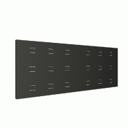 Panneau 1200x450mm 18 trous - gris anthracite