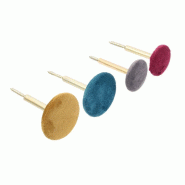 Patère en velours par 4