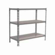 PROREGAL Étagère pour charges lourdes BABY METAL SHARK | HxLxP 90x110x50cm | Charge du compartiment 200kg | Gris - gris métal PR_RS139-126 PROREGAL Étagère pour charges lourdes BABY METAL SHARK | HxLxP 90x110x50cm | Charge du compartiment 200kg | Gris - gris métal PR_RS139-126