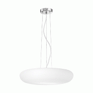 ROSSINI ILLUMINAZIONE Suspension Plafond Glenn En Verre Soufflé Blanc Satiné E27 75W Ip20 - Groupe Rossini - Lampe À Suspension Élégante - blanc
