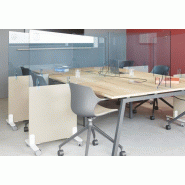 Séparateur semi-vitré sur roulettes - plexi-tissu-acoustique,roulette Séparateur semi-vitré sur roulettes - plexi-tissu-acoustique,roulette