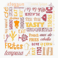 Sachet à frites papier ingraissable sans PFAS Parole 12x12cm - par 1000
