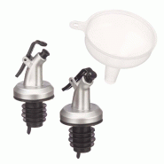 San Ignacio KINVARA - Ensemble de 2 doseurs avec entonnoir en acier inoxydable - argenté SANR042 San Ignacio KINVARA - Ensemble de 2 doseurs avec entonnoir en acier inoxydable - argenté SANR042
