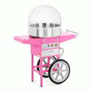 Chariot machine à barbe à papa professionnelle - 52 cm - 1 200 watts - avec bulle de protection Chariot machine à barbe à papa professionnelle - 52 cm - 1 200 watts - avec bulle de protection
