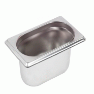 ECOLOMIQUE - 6 Pcs - Bac GN inox 1/9 176x108mm H65mm - argenté inox 294GNSS1965