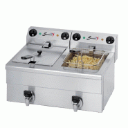 Friteuse pro électrique a poser de table - 2 x 10 litres alimentati... - PACFE102N