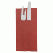 García de Pou Serviettes de table kangourou - Double point - 39x40 - Bordeaux -x1400 - GARCIA DE POU - rouge 8420499230740