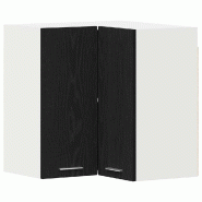 Helloshop26 - Armoire suspendue moderne avec étagère rangement efficace 57 x 57 x 60 cm en bois d'ingénierie chêne noir 02_0051959 - noir Bois mas