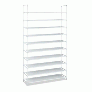 Helloshop26 - Étagère à chaussures pratique minimaliste couloir 175,5 x 100 x 29 cm en acier gris 13_0005158 - gris acier 3000242454125