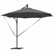 Helloshop26 - Parasol cantilever moderne inclinable 294 x 294 x 248 cm en polyester anthracite 02_0058757 - aluminium 3000240757822