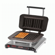 Neumärker® Gaufrier Thermocook® incl. Plaques interchangeables Gaufre dentelle - gris inox 12-40801-25
