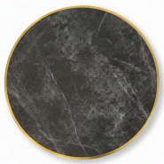 Plateau eclipse diamètre 60 cm cerclé moulé style contemporain pour extérieur - tigaone - noir 3701680322846