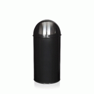 Poubelle à poussoir / Poubelle automatique PUSH 35L satin noir hjh OFFICE - noir acier 741005