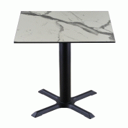 Proloisirs Table Simplify 60X60 cm Marbre Blanc - blanc multi-matériau AG2020