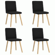 VidaXL Chaises à manger lot de 4 noir tissu Modèle Orion Office Signature - 3315223