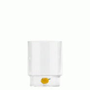 Zafferano Teca Frutta - Lot De 6 Verres En Borosilicate Avec Citron, Gobelets 35 Cl À Double Fond Décorés À La Main, Lavables - transparent 805404