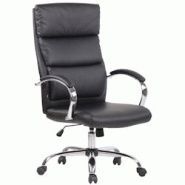 CLP Fauteuil de bureau Bradford Noir /Similicuir - noir polyester 307754 CLP Fauteuil de bureau Bradford Noir /Similicuir - noir polyester 307754